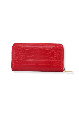 LOVE MOSCHINO Portafoglio Donna Zip Croco Rosso JC5624PP1FLF0500 - Sandrini Calzature e Abbigliamento