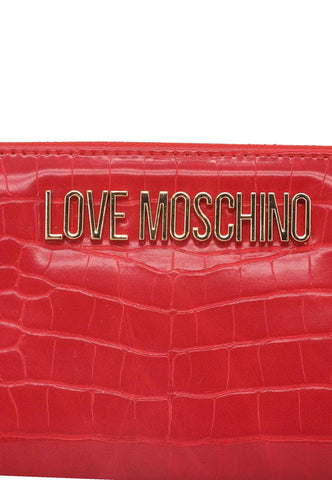 LOVE MOSCHINO Portafoglio Donna Zip Croco Rosso JC5624PP1FLF0500 - Sandrini Calzature e Abbigliamento