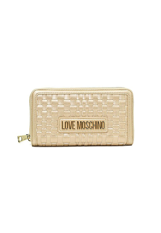 LOVE MOSCHINO Portafoglio Intreccio Donna Oro JC5703PP0GKM0901 - Sandrini Calzature e Abbigliamento
