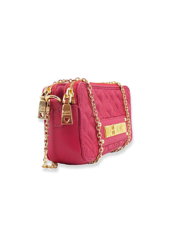 LOVE MOSCHINO Portafoglio Large Con Tracolla Donna Rosa Fuxia JC5680PP1FLA0604 - Sandrini Calzature e Abbigliamento