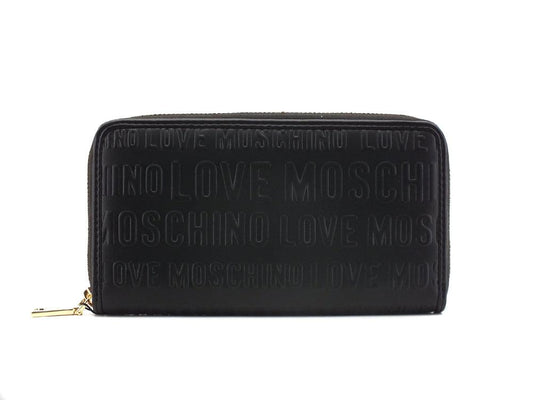 LOVE MOSCHINO Portafoglio Loghi Rilievo Zip Nero JC5667PP0DKG0000 - Sandrini Calzature e Abbigliamento