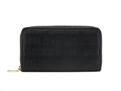 LOVE MOSCHINO Portafoglio Loghi Rilievo Zip Nero JC5667PP0DKG0000 - Sandrini Calzature e Abbigliamento