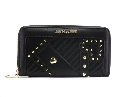 LOVE MOSCHINO Portafoglio Logo Borchie Nero JC5686PP0DKH0000 - Sandrini Calzature e Abbigliamento