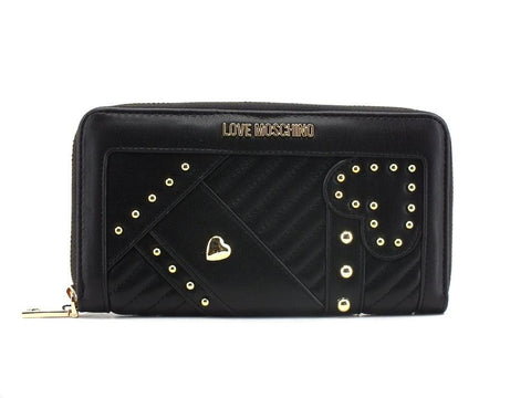 LOVE MOSCHINO Portafoglio Logo Borchie Nero JC5686PP0DKH0000 - Sandrini Calzature e Abbigliamento