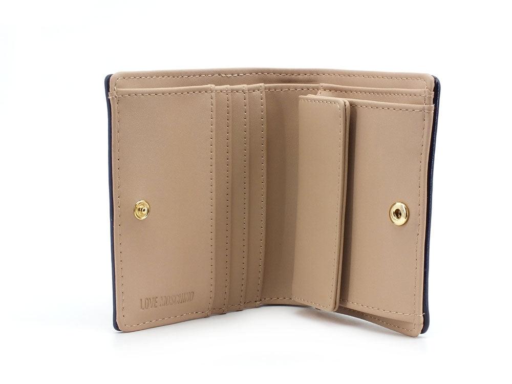 LOVE MOSCHINO Portafoglio Quilted Nappa Navy JC5601PP1BLA0751 - Sandrini Calzature e Abbigliamento