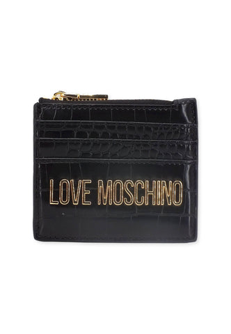 LOVE MOSCHINO Portafoglio Small Stile Coccodrillo Nero JC5716PP0FKS0000 - Sandrini Calzature e Abbigliamento