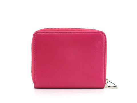 LOVE MOSCHINO Portafoglio Small Zip Around Cuore Fuxia Nero Avorio JC5621PP1ELD160A - Sandrini Calzature e Abbigliamento