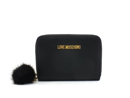 LOVE MOSCHINO Portafoglio Small Zip Pon Pon Nero JC5675PP0DKN0000 - Sandrini Calzature e Abbigliamento