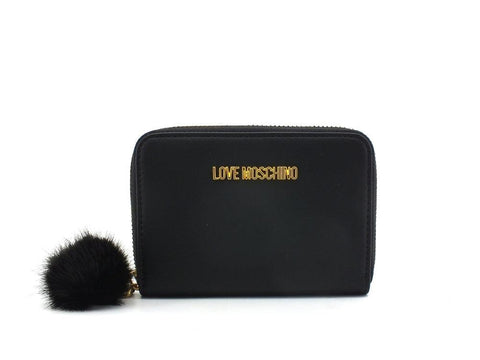 LOVE MOSCHINO Portafoglio Small Zip Pon Pon Nero JC5675PP0DKN0000 - Sandrini Calzature e Abbigliamento