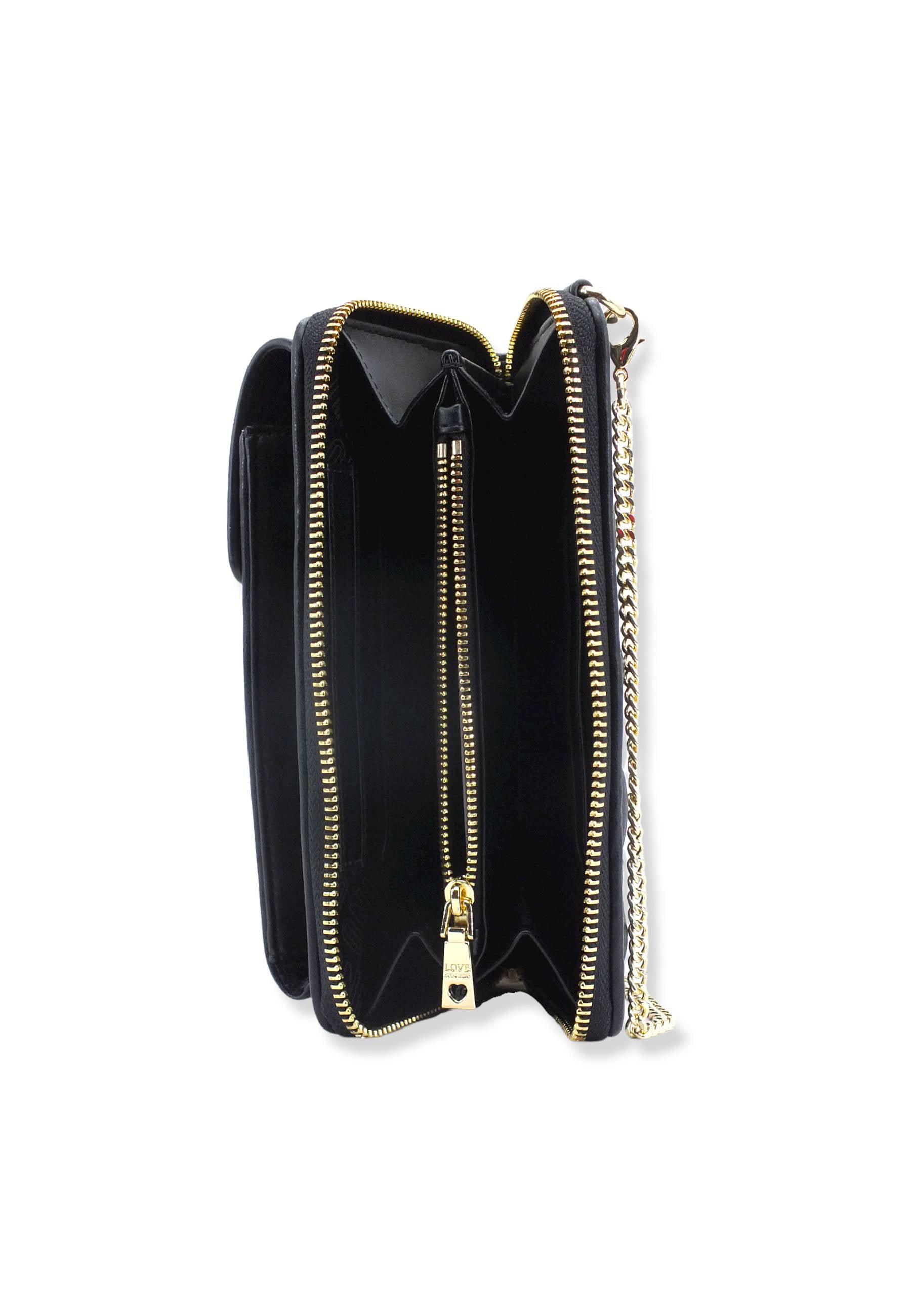 LOVE MOSCHINO Portafoglio Tracolla Donna Nero JC5682PP1FLA0000 - Sandrini Calzature e Abbigliamento