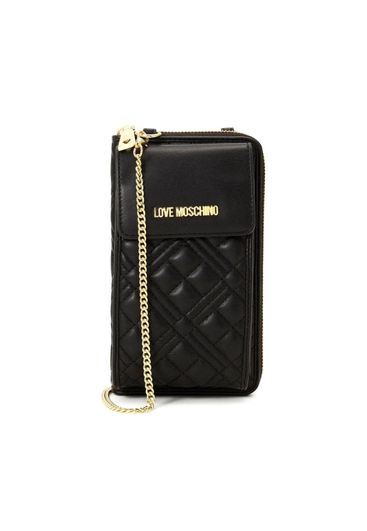LOVE MOSCHINO Portafoglio Tracolla Donna Nero JC5682PP1GLA0000 N - Sandrini Calzature e Abbigliamento