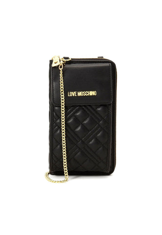 LOVE MOSCHINO Portafoglio Tracolla Donna Nero JC5682PP1GLA0000 N - Sandrini Calzature e Abbigliamento