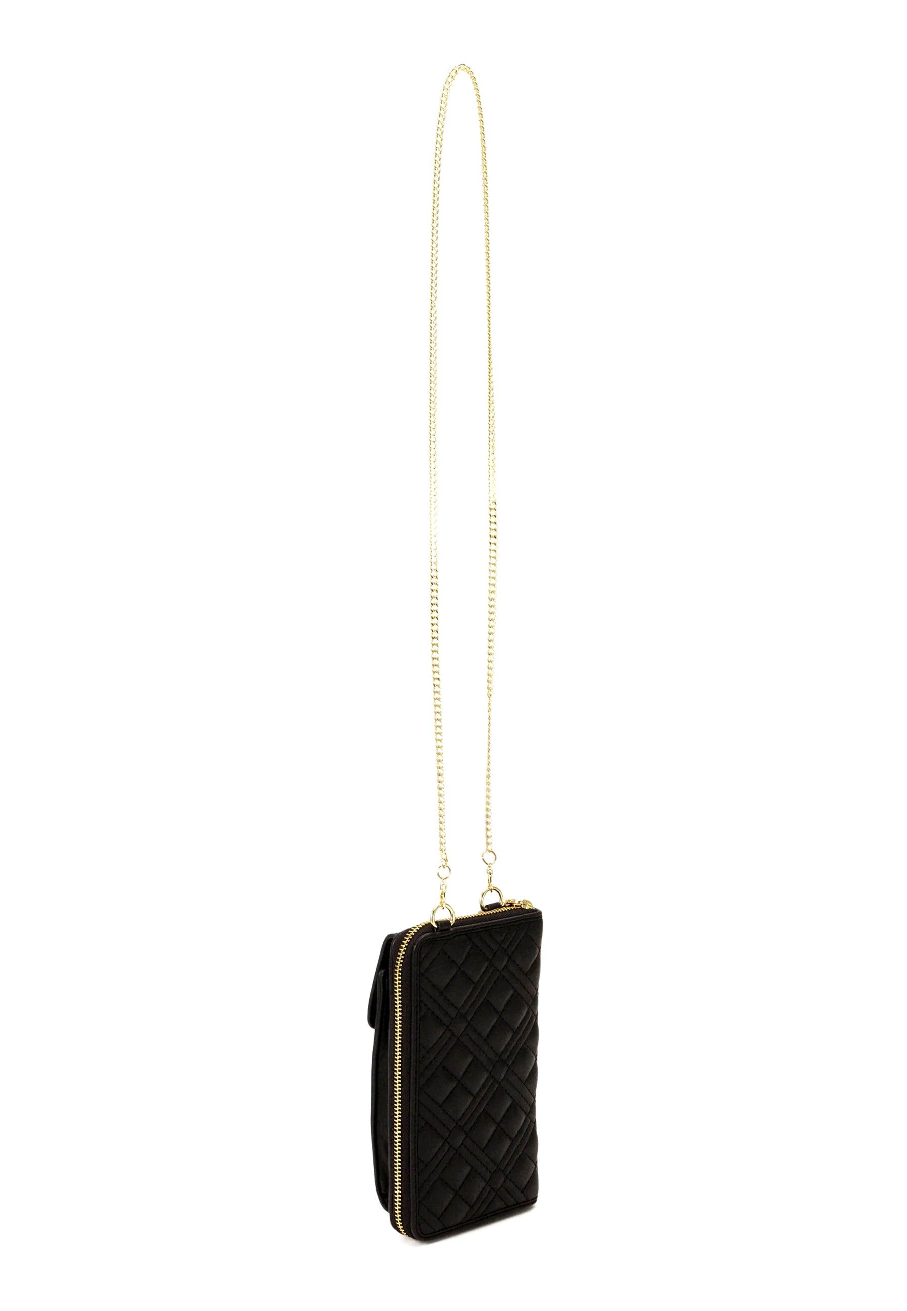 LOVE MOSCHINO Portafoglio Tracolla Donna Nero JC5682PP1GLA0000 N - Sandrini Calzature e Abbigliamento