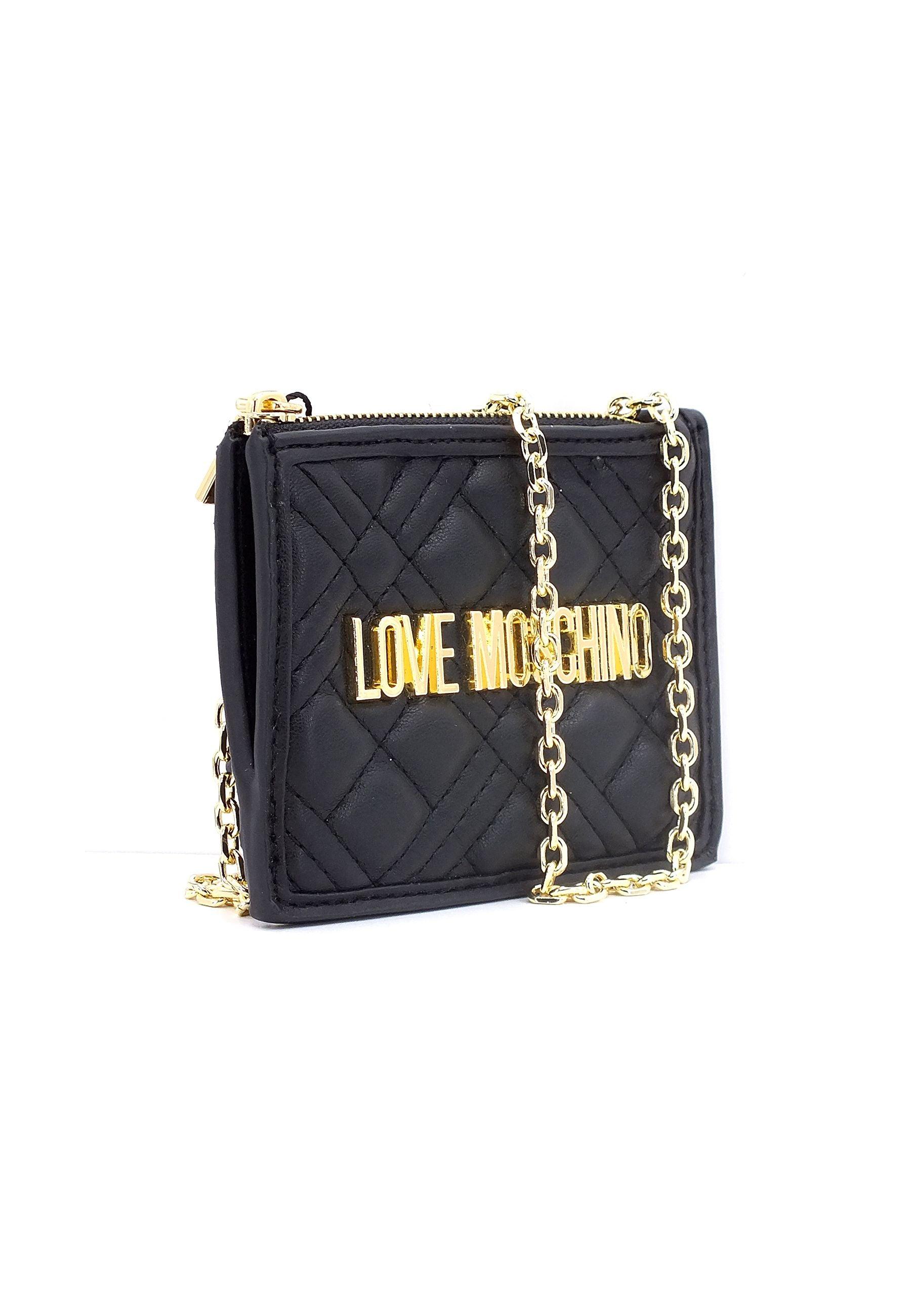 LOVE MOSCHINO Portafoglio Tracolla Donna Nero JC5684PP0FLA0000 - Sandrini Calzature e Abbigliamento