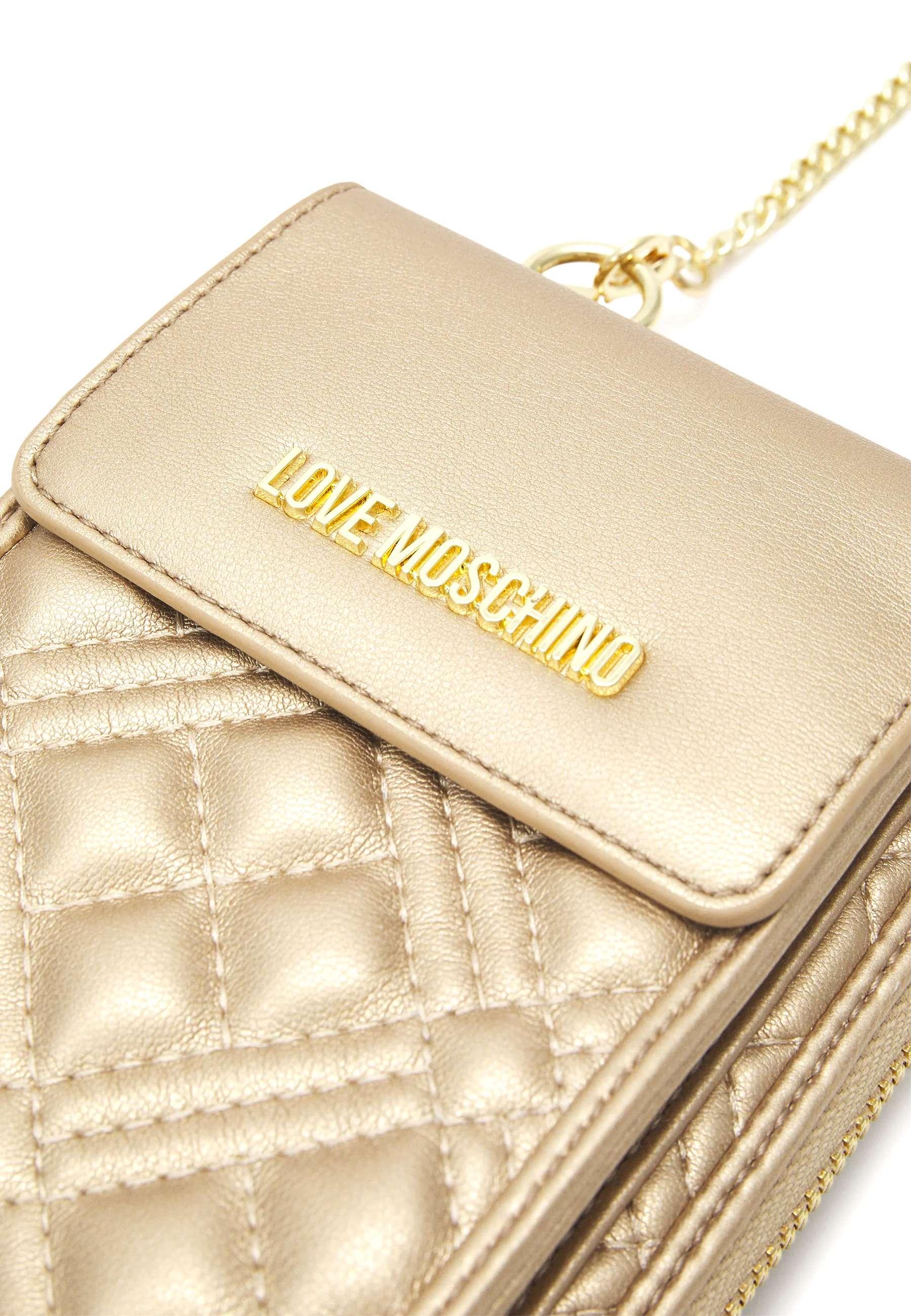 LOVE MOSCHINO Portafoglio Tracolla Donna Oro JC5682PP1GLA0901 - Sandrini Calzature e Abbigliamento