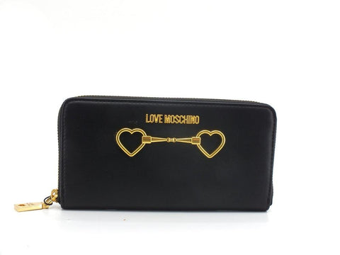 LOVE MOSCHINO Portafoglio Zip Around Logo Cuori Nero JC5665PP1ELC0000 - Sandrini Calzature e Abbigliamento