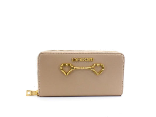 LOVE MOSCHINO Portafoglio Zip Around Logo Cuori Nude JC5665PP1ELC0107 - Sandrini Calzature e Abbigliamento