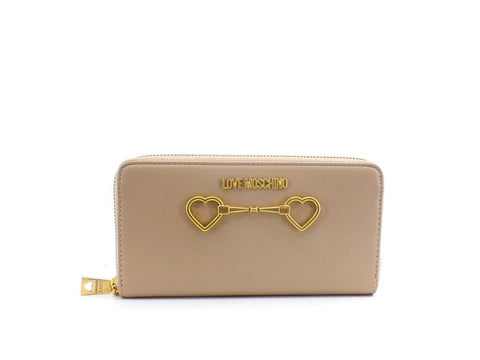 LOVE MOSCHINO Portafoglio Zip Around Logo Cuori Nude JC5665PP1ELC0107 - Sandrini Calzature e Abbigliamento