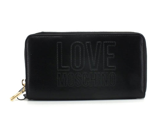 LOVE MOSCHINO Portafoglio Zip Around Logo Nero JC5659PP1ELL0000 - Sandrini Calzature e Abbigliamento