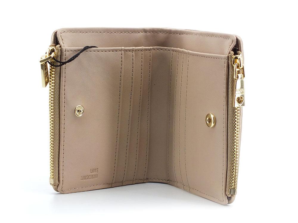 LOVE MOSCHINO Portafoglio Zip Around Oro JC5606PP0ELA0901 - Sandrini Calzature e Abbigliamento