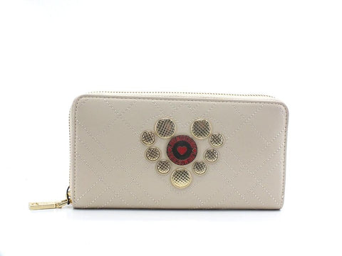 LOVE MOSCHINO Portafoglio Zip Borchie Avorio JC5661PP1ELP0110 - Sandrini Calzature e Abbigliamento