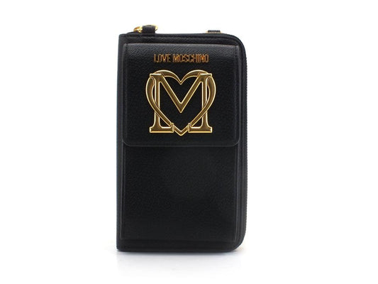 LOVE MOSCHINO Portafoglio Zip Logo Nero JC5651PP1DLL0000 - Sandrini Calzature e Abbigliamento