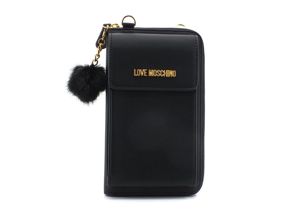 LOVE MOSCHINO Portafoglio Zip Pon Pon Nero JC5681PP0DKN0000 - Sandrini Calzature e Abbigliamento