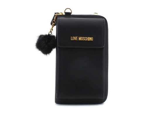 LOVE MOSCHINO Portafoglio Zip Pon Pon Nero JC5681PP0DKN0000 - Sandrini Calzature e Abbigliamento