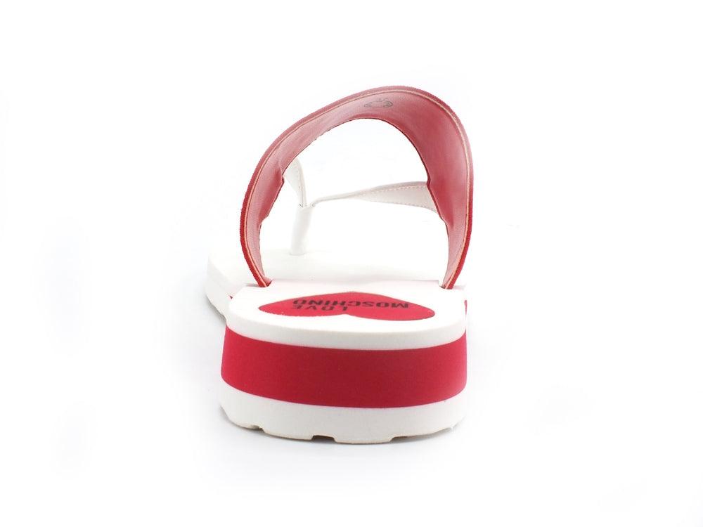LOVE MOSCHINO Sabot Ciabatta Infradito Eva 30 Bianco Rosso JA28143G0CJU5500 - Sandrini Calzature e Abbigliamento