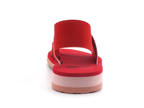 LOVE MOSCHINO Sandalo Elastic Bicolor Rosa Rosso JA16033G0EJN460A - Sandrini Calzature e Abbigliamento