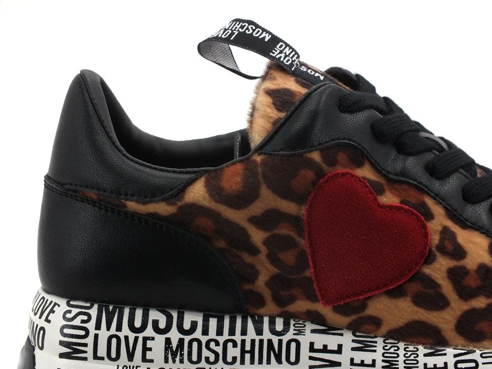 LOVE MOSCHINO Sneaker Cavallino Animalier Black Leopard JA15664G0DIV1100A - Sandrini Calzature e Abbigliamento