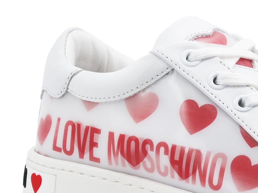 LOVE MOSCHINO Sneaker Cuore Bianco Ologram JA15023G1BIA510A - Sandrini Calzature e Abbigliamento