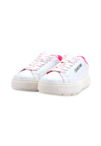 LOVE MOSCHINO Sneaker Donna Bianco Fuxia Fluo JA15374G1GIA410A - Sandrini Calzature e Abbigliamento