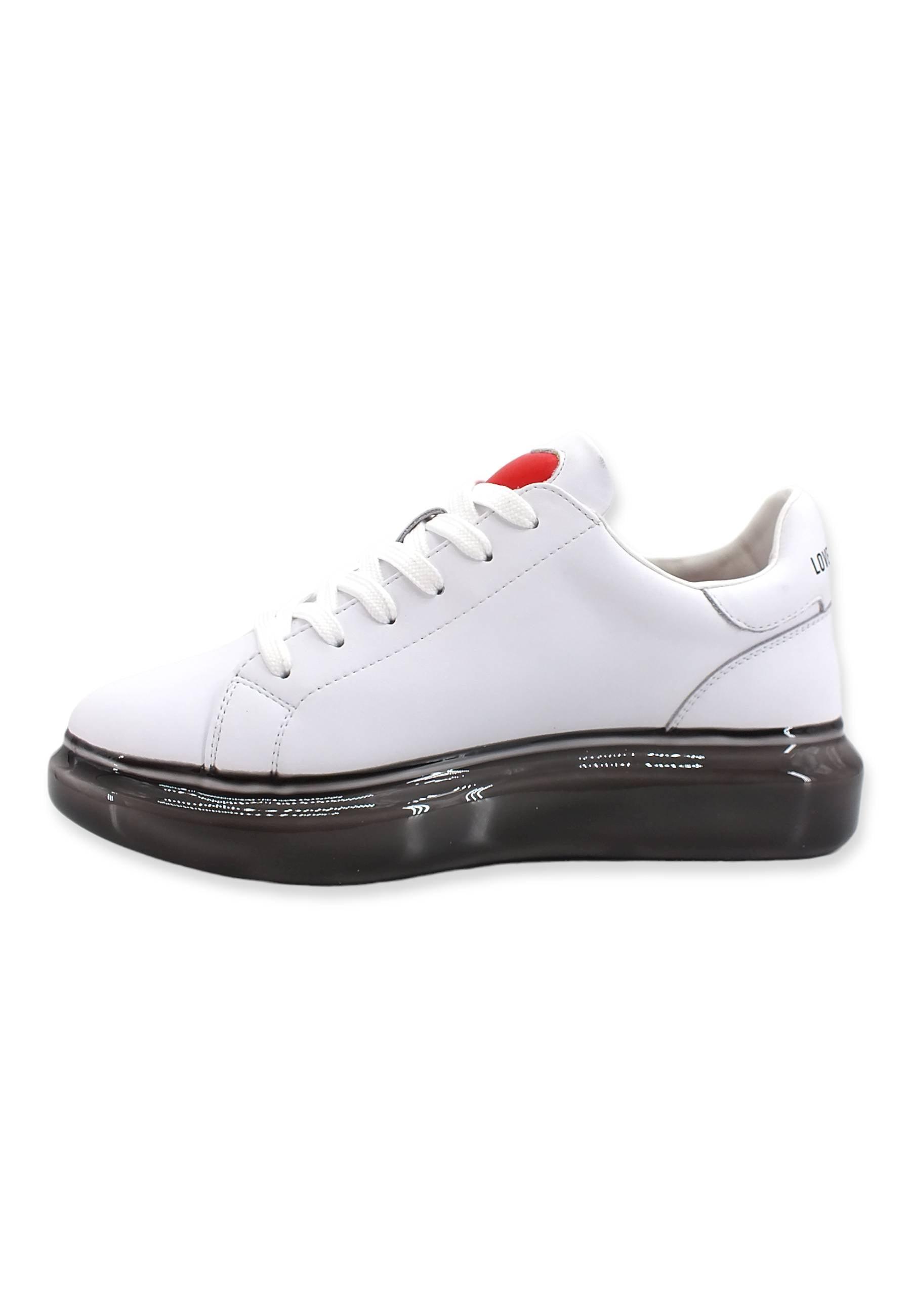 LOVE MOSCHINO Sneaker Donna Bianco Nero JA15174G0FIAY10A - Sandrini Calzature e Abbigliamento