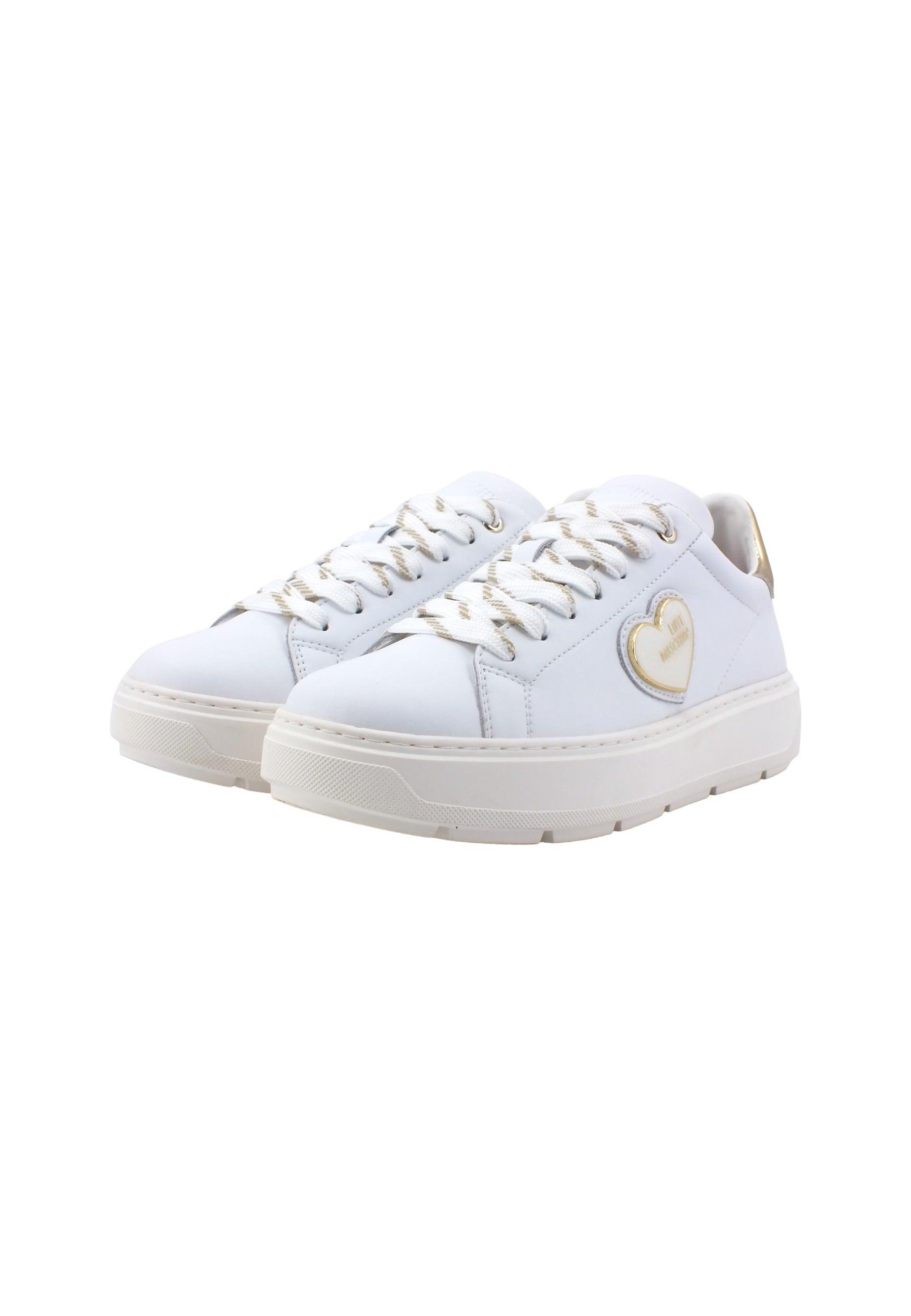LOVE MOSCHINO Sneaker Donna Bianco Platino JA15384G1HIA210A - Sandrini Calzature e Abbigliamento