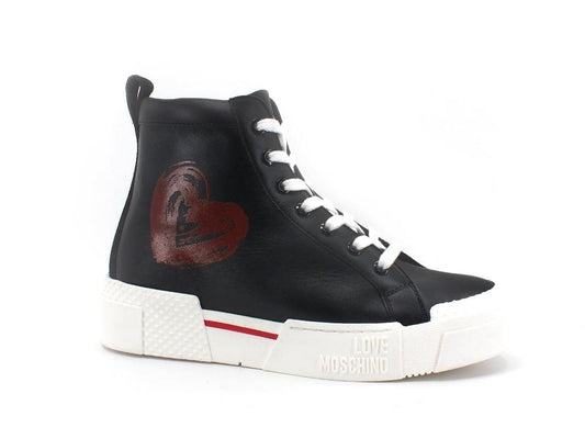 LOVE MOSCHINO Sneaker Hi Platform Black JA15455G0DIAC00A - Sandrini Calzature e Abbigliamento