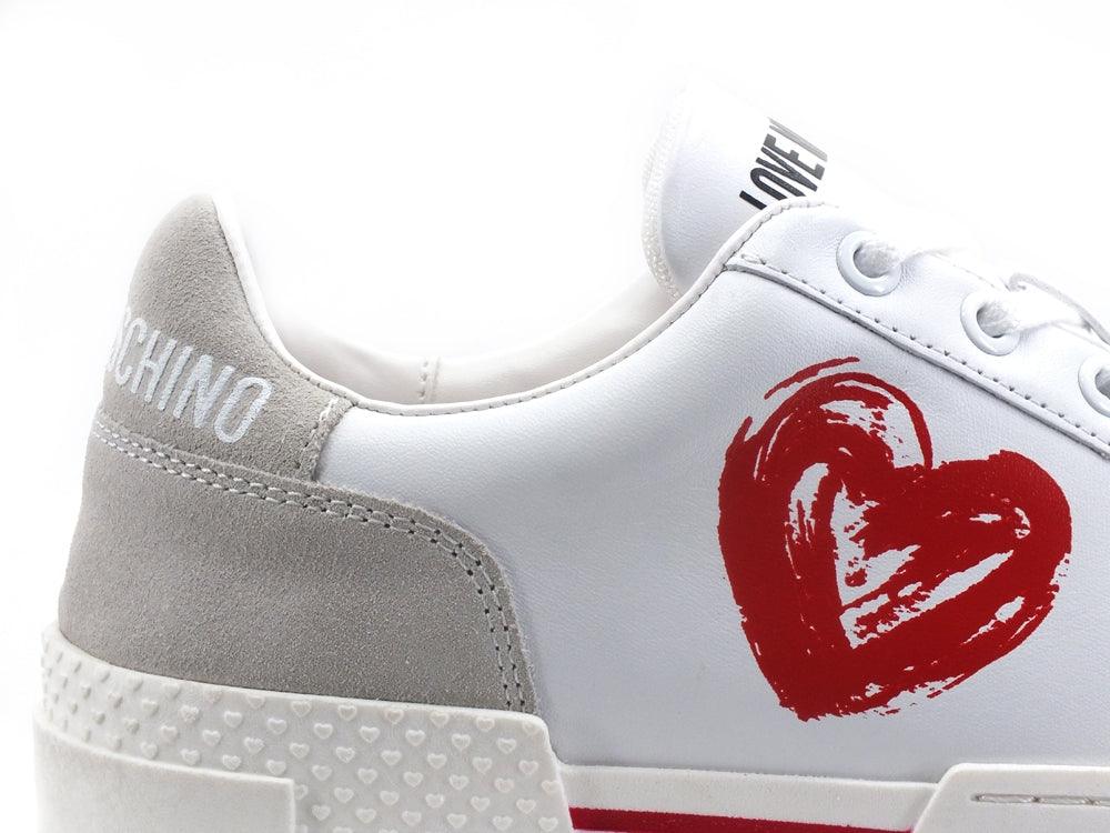 LOVE MOSCHINO Sneaker Ox Platform Cuore White JA15445G0DIAC10A - Sandrini Calzature e Abbigliamento
