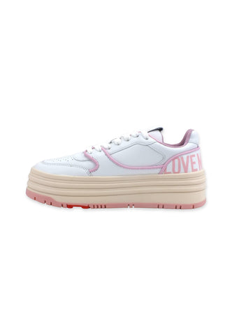 LOVE MOSCHINO Sneaker Platform Donna Bianco Rosa JA15426G1GIA010B - Sandrini Calzature e Abbigliamento