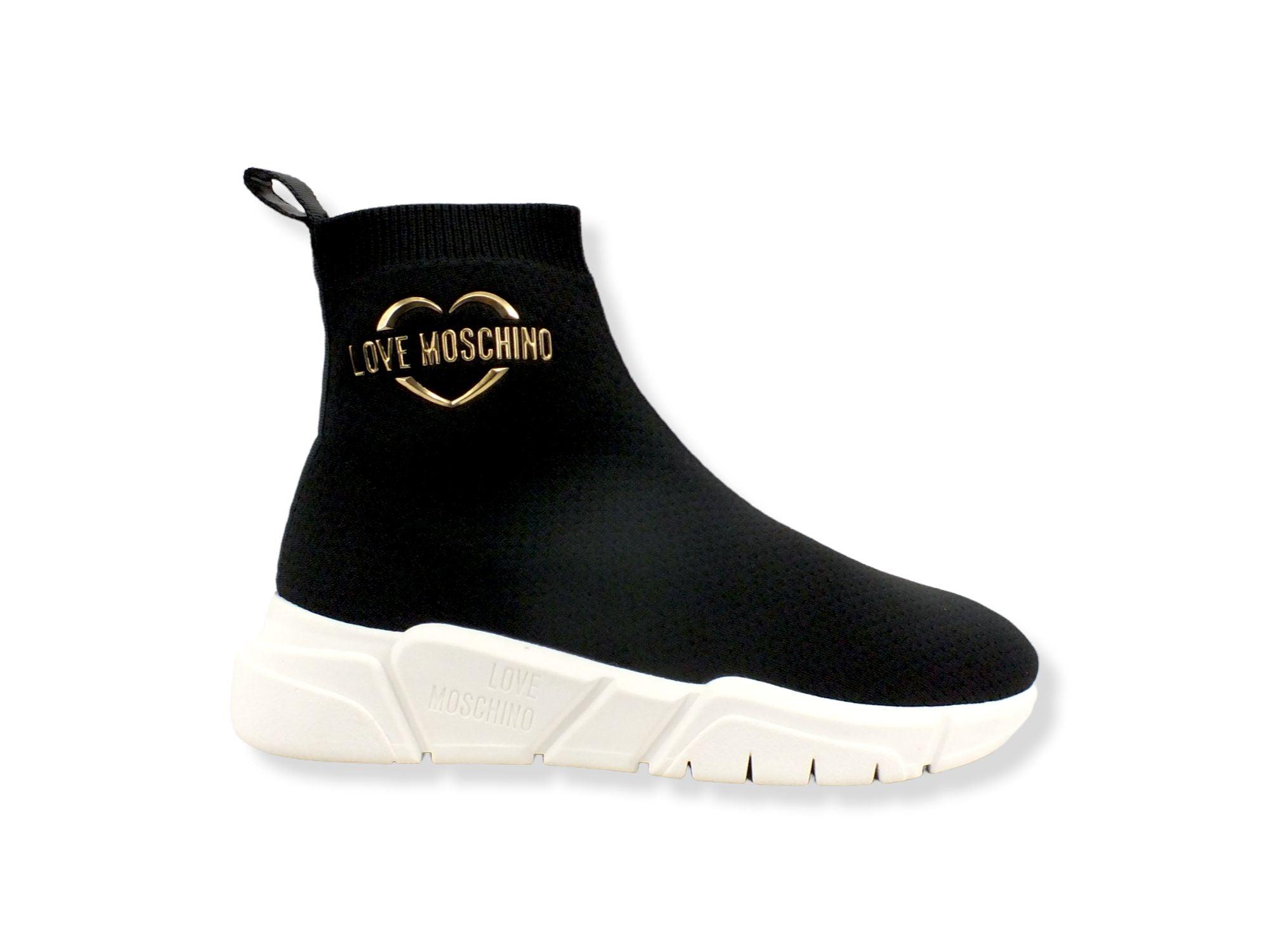 LOVE MOSCHINO Sneaker Running Sock Donna Nero JA15413G1FIZ7000 - Sandrini Calzature e Abbigliamento