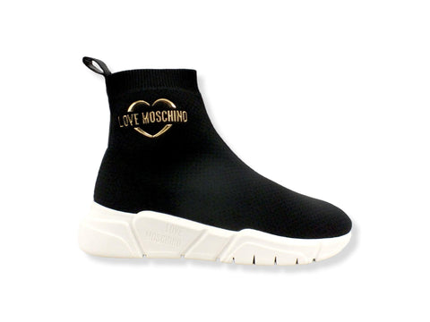 LOVE MOSCHINO Sneaker Running Sock Donna Nero JA15413G1FIZ7000 - Sandrini Calzature e Abbigliamento