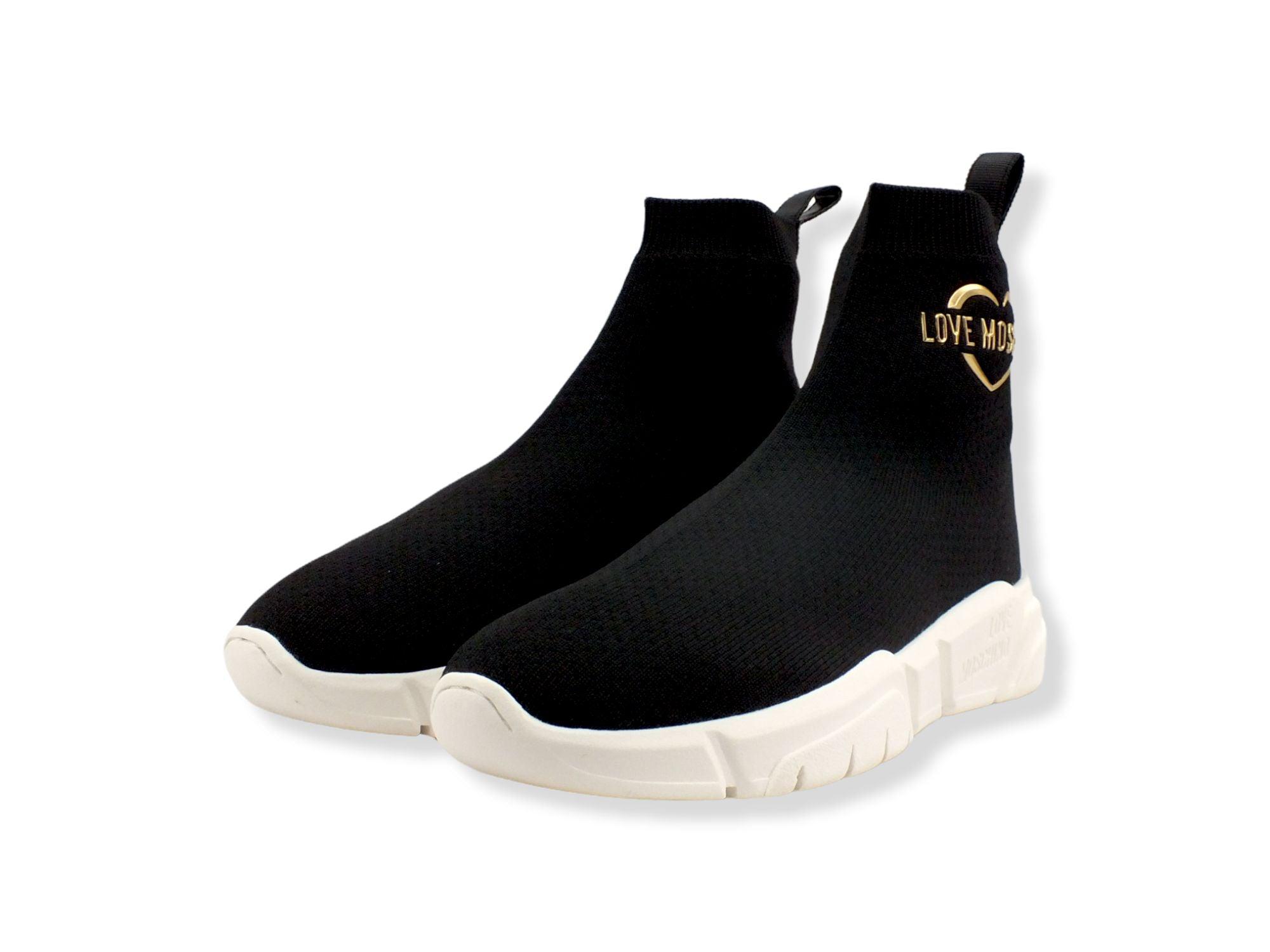 LOVE MOSCHINO Sneaker Running Sock Donna Nero JA15413G1FIZ7000 - Sandrini Calzature e Abbigliamento