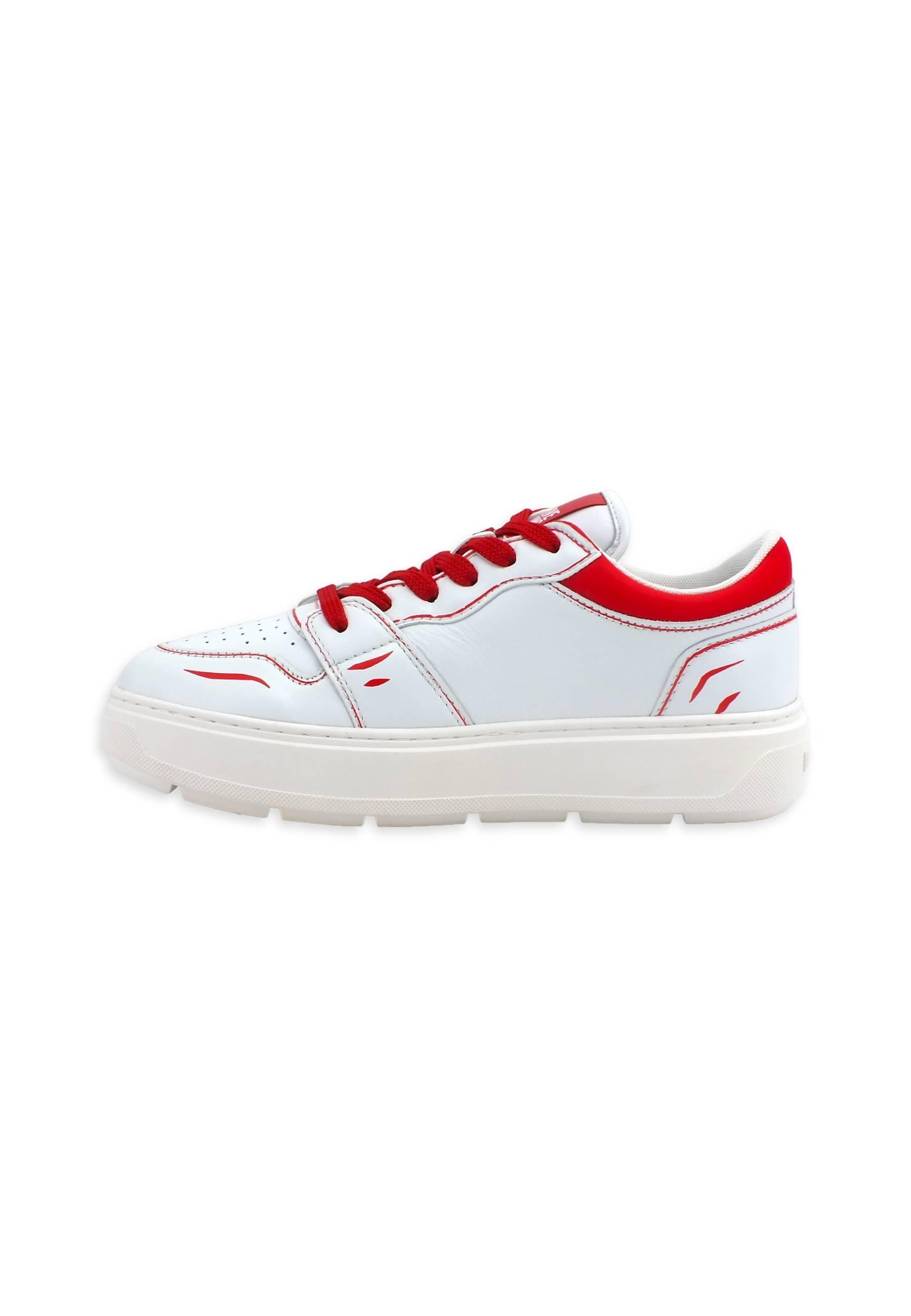 LOVE MOSCHINO Sneaker Scritte Donna Bianco Rosso JA15254G1GIAA10B - Sandrini Calzature e Abbigliamento