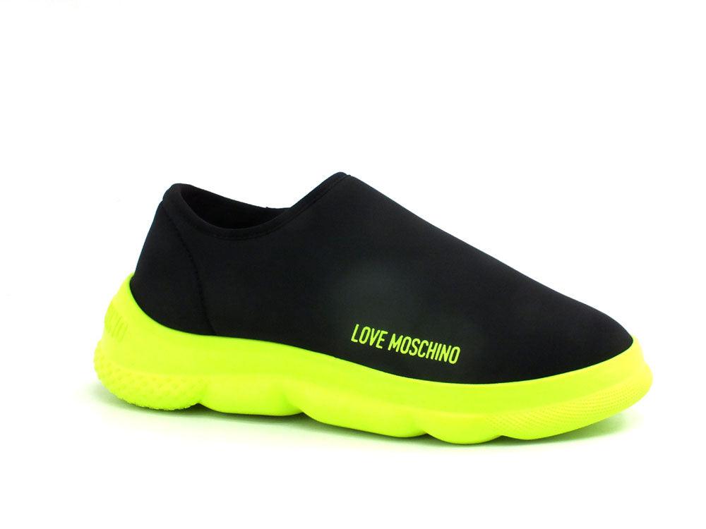 LOVE MOSCHINO Sneaker Sock Calzino Fluo Nero Giallo JA15564G0EIM200A - Sandrini Calzature e Abbigliamento