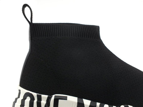 LOVE MOSCHINO Sneaker Sock Calzino Logo Nero JA15223G1EIZG000 - Sandrini Calzature e Abbigliamento