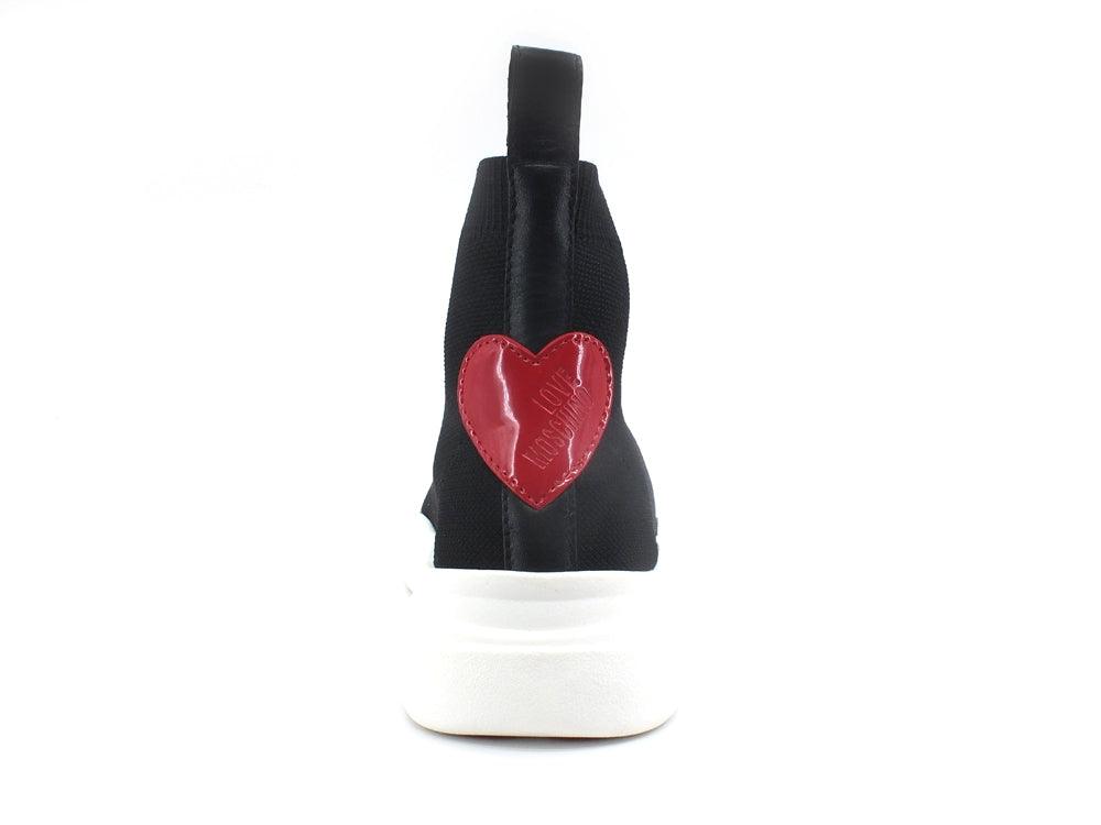 LOVE MOSCHINO Sneaker Sock Calzino Mid Cuore Nero JA15123G1EIZ800A - Sandrini Calzature e Abbigliamento