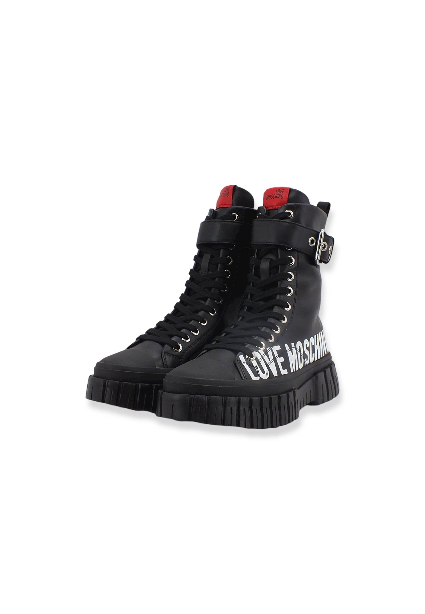 LOVE MOSCHINO Stivaletto Anfibio Donna Nero JA15695G1FIA0000 - Sandrini Calzature e Abbigliamento
