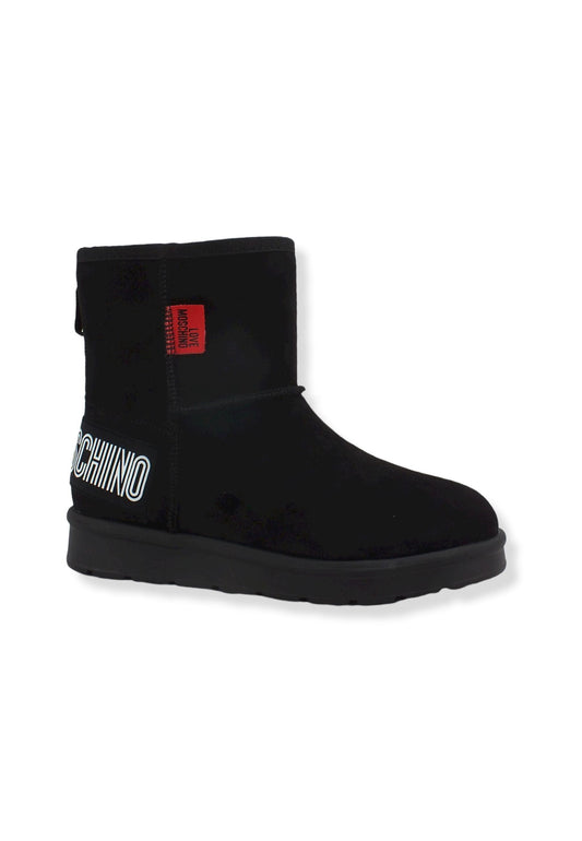 LOVE MOSCHINO Stivaletto Donna Pelo Logo Tallone Nero JA24123H1FJZB000 - Sandrini Calzature e Abbigliamento