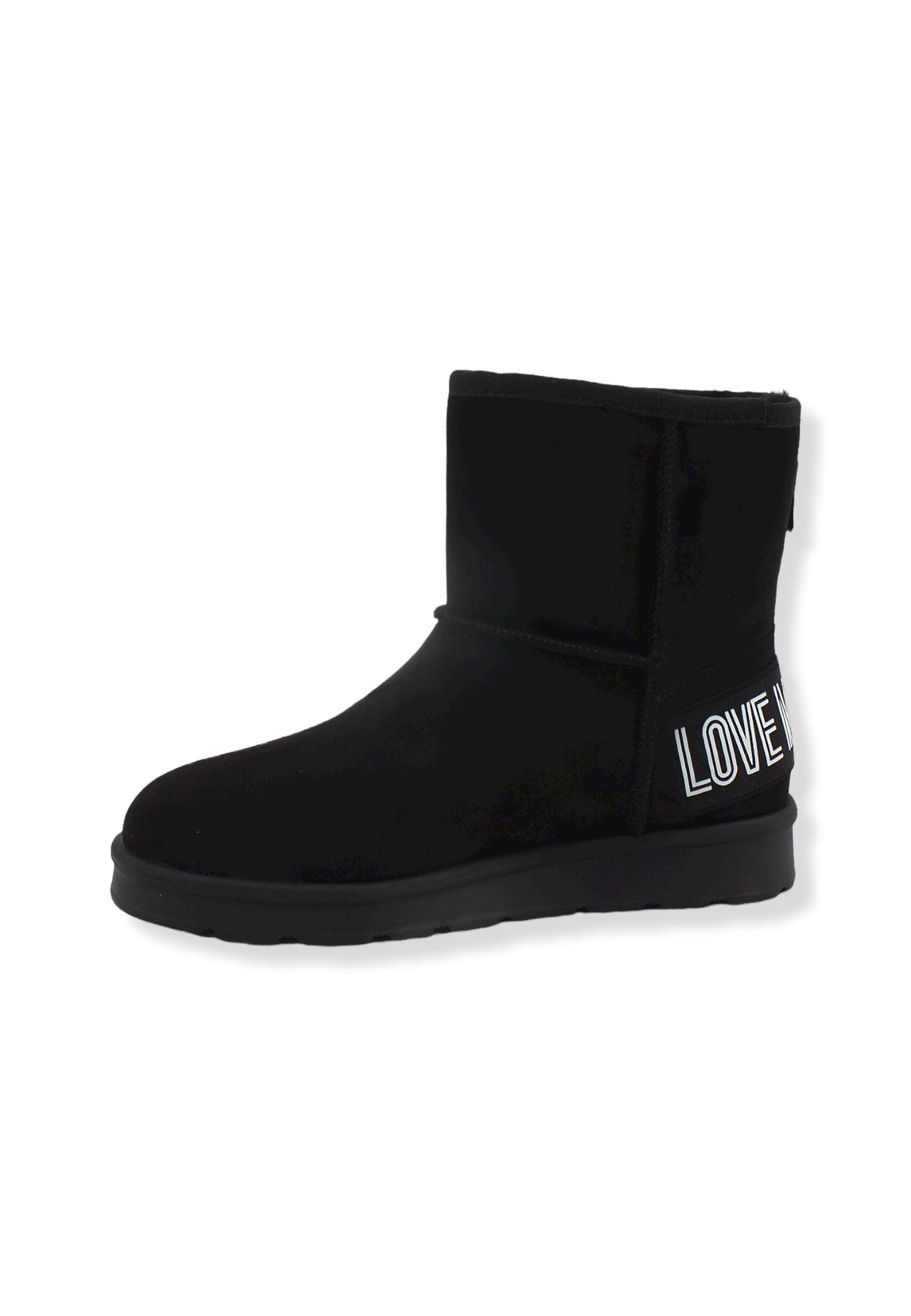 LOVE MOSCHINO Stivaletto Donna Pelo Logo Tallone Nero JA24123H1FJZB000 - Sandrini Calzature e Abbigliamento