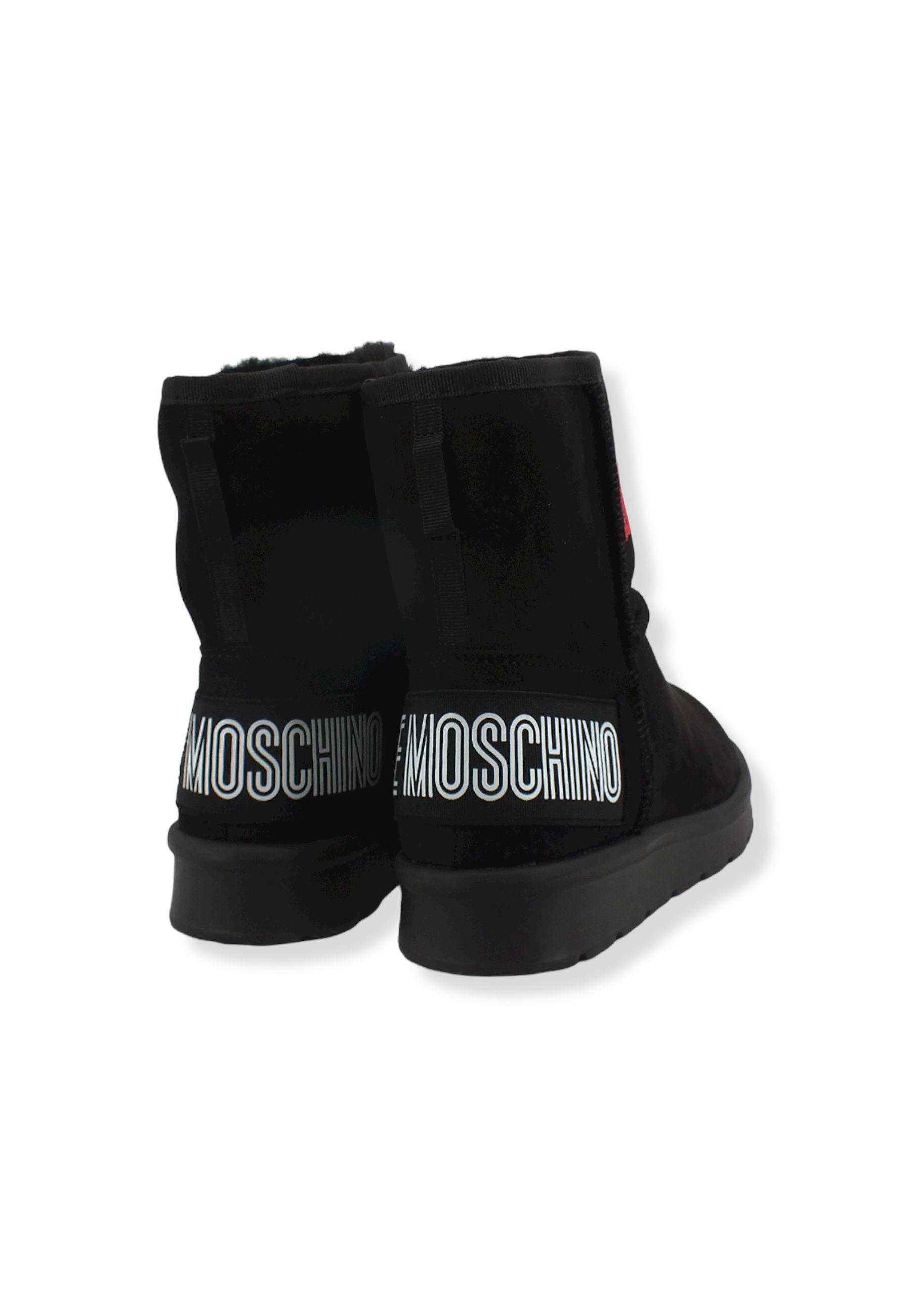 LOVE MOSCHINO Stivaletto Donna Pelo Logo Tallone Nero JA24123H1FJZB000 - Sandrini Calzature e Abbigliamento
