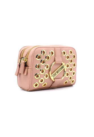 LOVE MOSCHINO Tracolla Crossbody Borchie Eyelets Cipria JC4344PP0FKD0601 - Sandrini Calzature e Abbigliamento